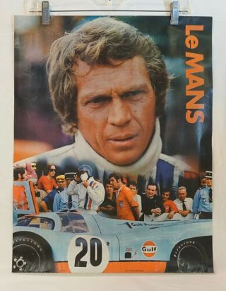 Steve Mcqueen " Le Mans " 1971 Vintage Movie Poster From This Iconic Classic (2)