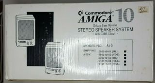 Commodore Amiga A10 Stereo Speakers,  & With Box