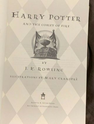 Harry Potter and the Goblet Of Fire 1st American Edition 2000 Hardcover 2