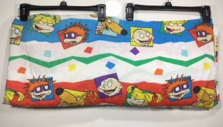 Vintage 1997 Rugrats Twin Sheet Fitted Flat Set Bedding Fabric