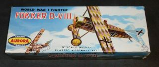 Vintage Aurora Wwi Fokker D - Viii Bi - Plane Model Kit
