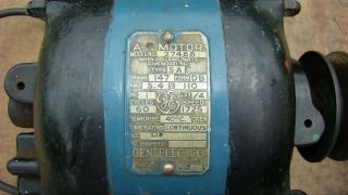 Vintage General Electric Co.  Model 27468 SA 1/4 HP 1725 RPM Motor,  2 Piece Base 7