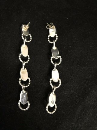 Vintage Sterling Silver and Black Onyx Earrings 5