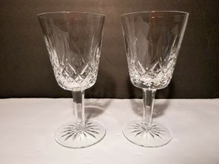 Vintage Waterford Crystal Lismore (1957 -) Set Of 2 Water Goblets 6 7/8 "