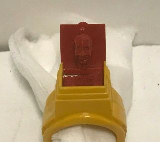 VINTAGE HOWDY DOODY POLLY PARROT JACK PREMIUM RING RED FACE 4