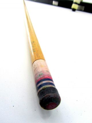 VINTAGE WILLIE MASCONI SNOOKER POOL CUE STICK IN CASE 8