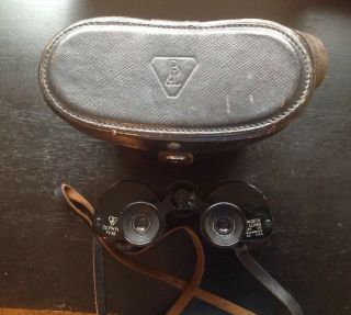 Vintage Bausch & Lomb Zephr 7x35 Binoculars With Case,  Made In N.  Y.