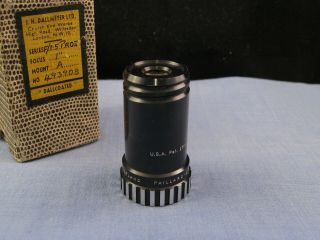 Paillard Bolex Swiss Vintage Projector Camera Lens Hi - Fi 1:1.  3 20mm Jh Dallmeyer