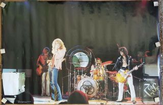 Led Zeppelin Live 1975 Poster Approx 24 " X 35 " Vintage 70 