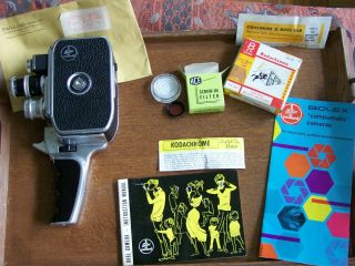 Bolex Paillard Vintage Movie Camera - With Handle,  Instr.  Booklet - Hce Filter