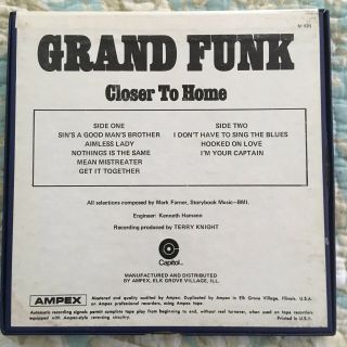 GRAND FUNK Reel to Reel Tape CLOSER TO HOME Capitol M 471 VINTAGE 2