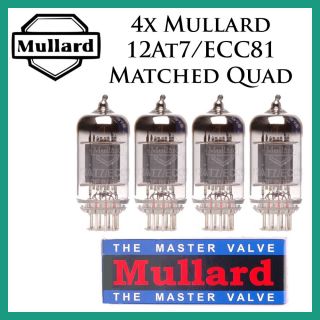 4x Mullard 12at7 / Ecc81 | Matched Quad / Quartet / Four Tubes |