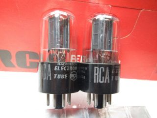Rca 6sn7 Gt Nos Platinum Matched Pair,  Silver Print Well Balanced In Gm & Ip