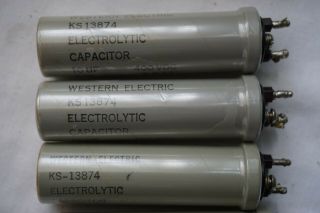 5pc WESTERN ELECTRIC KS - 13629 & 13874 CAPACITORS 10uf 400v For Tube Amp 1962 3
