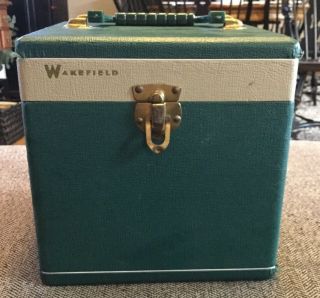 Vintage Wakefield 45 Rpm Storage Record Box Carrying Case