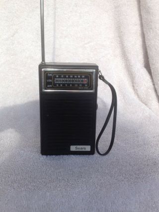 Vintage Sears Solid State Transistor Radio Am Fm 5 " H X 3 " W