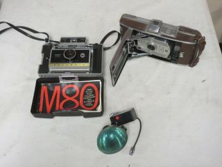 2 Vtg Poloroid Cameras Land Camera Model 95,  Counntdown M80