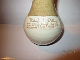 VTG O ' Neil ' s Hand - Thrown Ireland Waterford Pottery Vase Signed Mrs O ' Neill 2