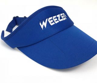 Vintage Weezer Concert Visor Hat Cap Adult Unisex Blue Enlightenment Tour 2002