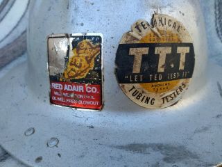 Vintage McDonald Aluminum L Safe - T - Hat RED ADAIR CO Sticker Oilfield 2