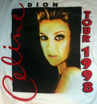 Vintage 1998 Celine Dion Tour Shirt