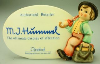 Vintage M.  I.  Hummel Goebel Dealer Plaque Merry Wanderer 187/a Tmk6 Box