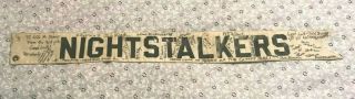 Vintage " Night Stalkers " 160th Soar (airborne) Signed Banner Nightstalkers Army