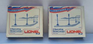 Vintage Lionel 2170 Operating Street Lamps (2 Boxes)