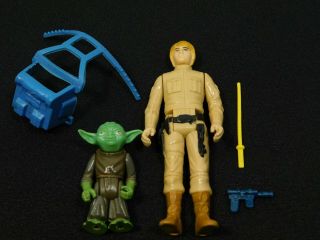 Vintage Star Wars Luke Skywalker Bespin With Yoda Backpack And Weapons