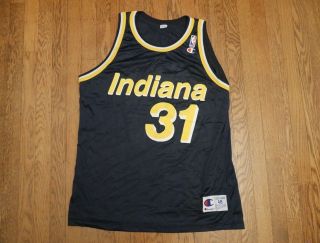Vintage 90s Nba Indiana Pacers Reggie Miller Champion Jersey Men 48 L Basketball