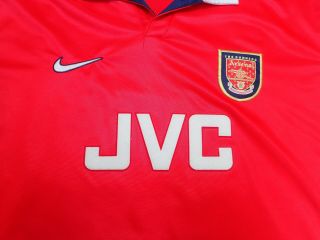 V23 1998 - 99 Arsenal Home Shirt Vintage Football Shirt Extra Large 2