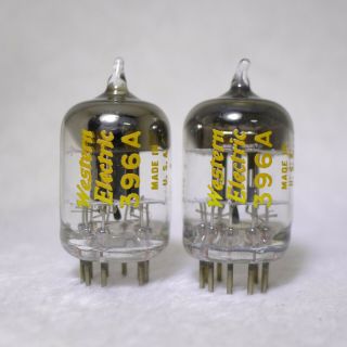 Matched Pair Western Electric 396a/2c51 Square Getter Black Plate From 1965