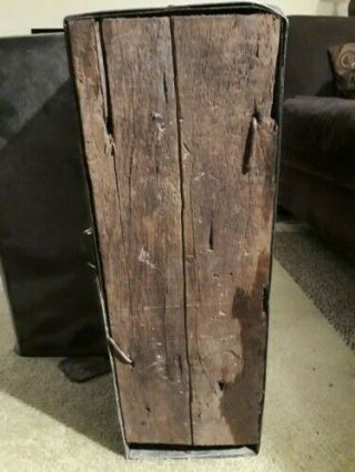 VINTAGE RURAL MAIL BOX RUSTIC FARMHOUSE DECOR W/ OLD HAND ETCHED ADDRESSES STEEL 4