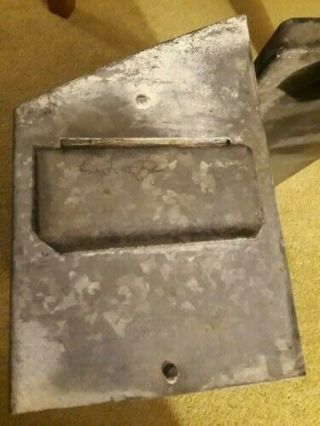 VINTAGE RURAL MAIL BOX RUSTIC FARMHOUSE DECOR W/ OLD HAND ETCHED ADDRESSES STEEL 6
