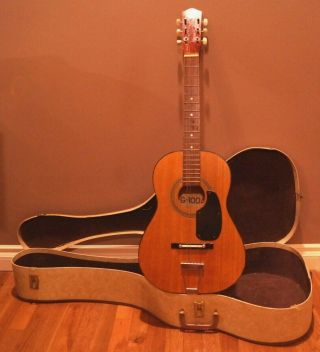 Vintage Kay G - 100a Flat Top Acoustic Guitar Circa 1970 W/ Case