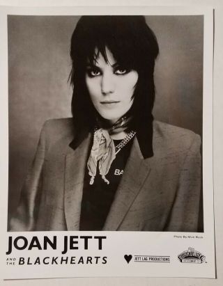 Joan Jett - Vintage Record Label Photo - 1982 Jet Lag Productions