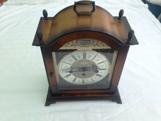Vintage Bulova Tempus Fugit Mantel Clock With Westminster Chimes & Claw Feet
