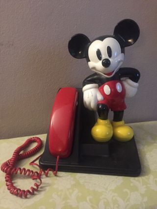 Vintage 1992 Disney Mickey Mouse At&t Corded Touch Tone Telephone Phone