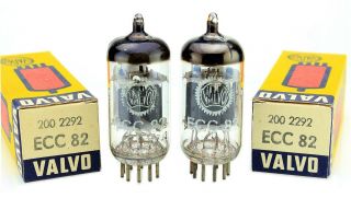 Matched Pair Valvo Amperex Holland Ecc82 12au7 Nos/nib Vacuum Tubes
