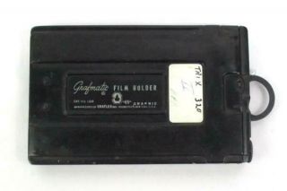 Vintage Grafmatic 4 X 5 Black Film Holder No.  1268 6 Sheets Of Film