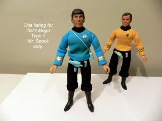 Vintage Star Trek Mego 1974 Spock Loose Type 2 Body T2 Mr.  Spock Tos