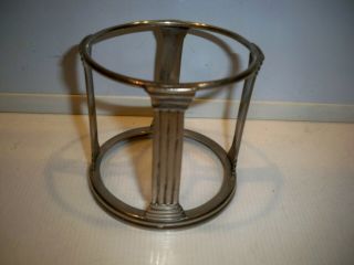 Vintage Pedestal Display Stand Metal With Column Design 4 1/2  Tall