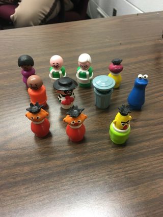 Vintage Fisher Price Little People Sesame Street 10 - And One Mcdonald’s