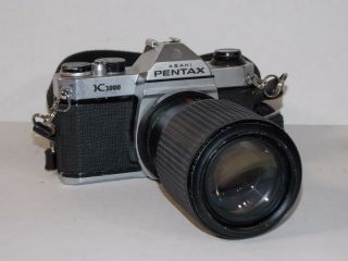 Vtg Asahi Pentax K1000 35mm Slr Film Camera Body Makinon Mc 4.  5 80 - 200 Zoom Lens