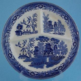 Villeroy & Boch Blue Willow Divided Grill Plate Saar Basin Vintage China