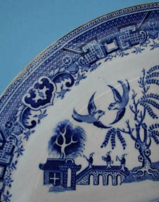 Villeroy & Boch Blue Willow Divided Grill Plate Saar Basin Vintage China 2