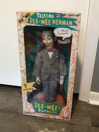1987 Vintage Pee - Wee Herman Talking Doll In Display Package By Matchbox