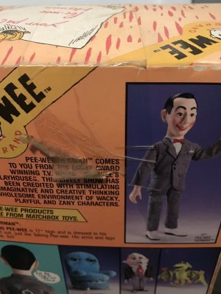 1987 Vintage Pee - Wee Herman Talking Doll in Display Package by Matchbox 3