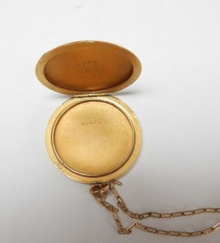 Vintage Elgin American Mfg.  Co.  Gold Shell Locket Pendant 5
