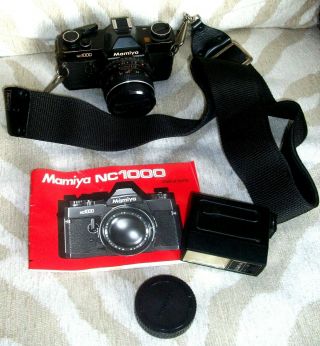 Mamiya Nc1000 35mm Slr Film Camera W/1.  7 50mm Cs Lens Meter